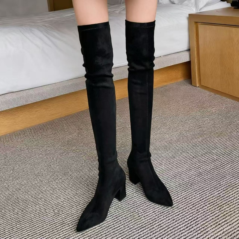 Sepatu Boots Wanita Seksi Mode - Knee High Sock Women ulasan dan harga